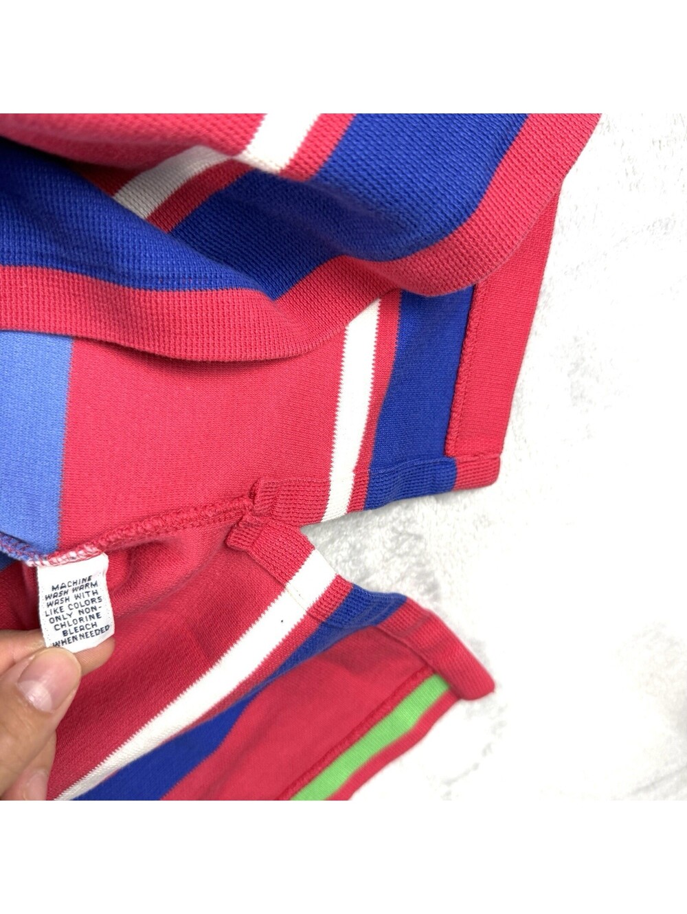 Polo Ralph Lauren Men Muti-Stripes Polo Shirt L Cotton VTG Preppy Vibrant Golf - Picture 7 of 8